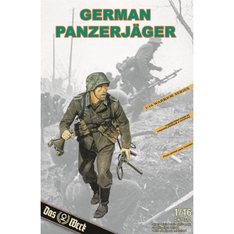DAS WERK - German Panzerjägermaquette Figurka Niemiecka Panzerjäger Das Werk |06011| 1:16 Miniaturowa Figurka