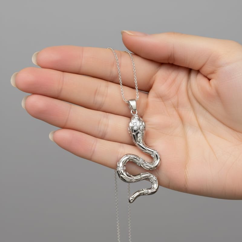 Collier serpent argent 925 style cobra ciselé main bijou artisanal unique