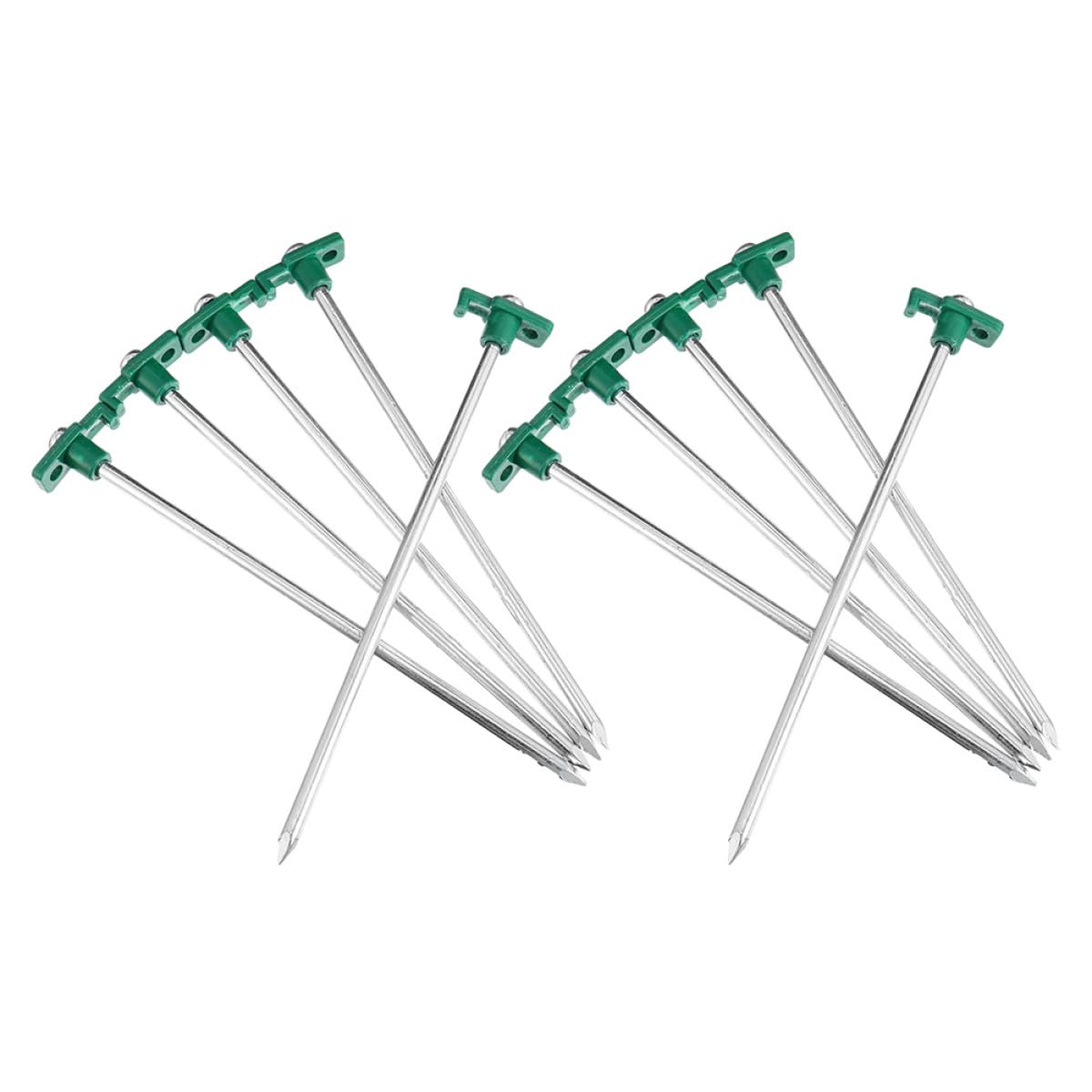 Piquets de fixation en acier inoxydable robustes et durables pour bâche et camping x10