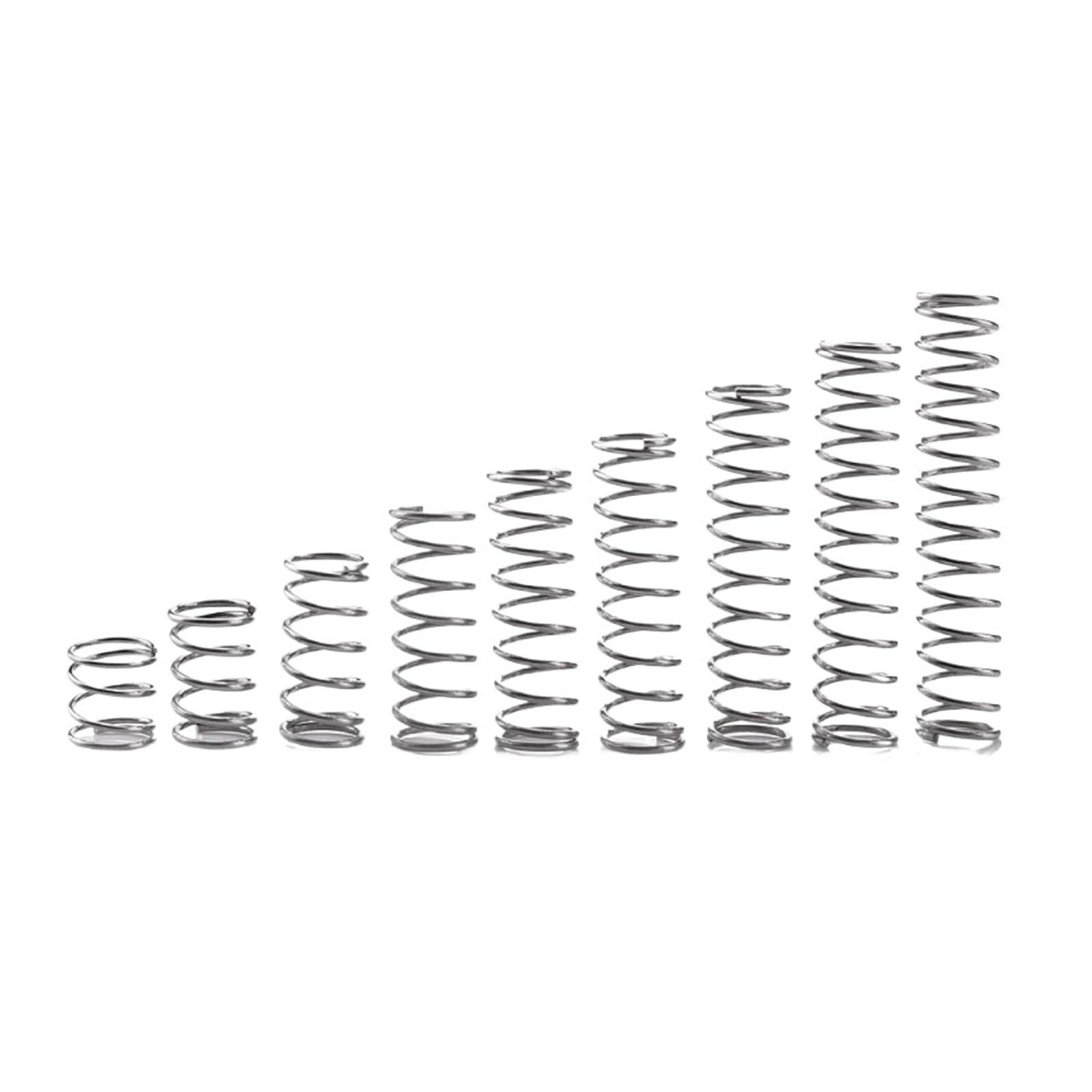 Ressort de tour Micro petit ressort de Compression en acier inoxydable, Lot de 0.4mm, diamètre extérieur 3/3.5/4/4.5/5/6/7/8/9/10mm, longueur 5mm à 50mm(10mm-0.4mm 20pcs,20mm)