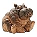 Design Toscano Hanna der Hippo Afrikanische Dejo Wasserspeierstatue, Polyresin, Vollfarbe, 25,5 cm