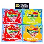 Sugar Free Jelly Party Food Multipack – 4 Twin Packs (Orange, Lemon & Lime, Raspberry, Strawberry) – Guilt-Free Dessert + Stellar Six Healthy Living Tips Card – Low Calorie Treat