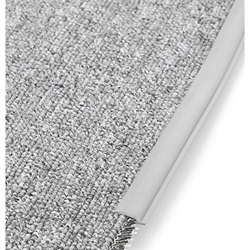 Barre de seuil grise de 10mm en PVC souple pour transition de sol
