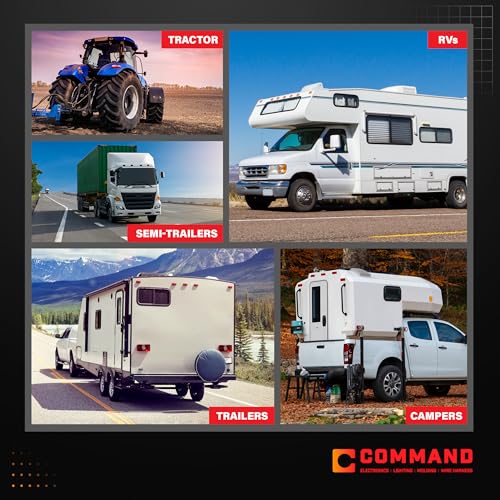 Command Electronics OEM 12V LED RV & Trailer Oval Clearance Light with Built-in Reflex - Made in USA - Surface Mount for Easy Installation - Hardware & Connectors Included | Amber & Red (14 Pack) by Command Electronics - Image 8