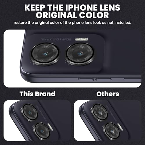 Image of ArmourPro Camera Rings Tempered Glass for Motorola G35, Tough HD Individual Aluminum Alloy Rings 9H Camera Cover, Scratch-Resistant,Camera Lens Protection| Black, 1 Pack