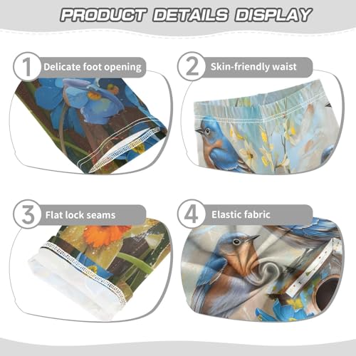 Toddler Girls Leggings Printed Yoga Pants Leggings Two Bird Family for Kids3