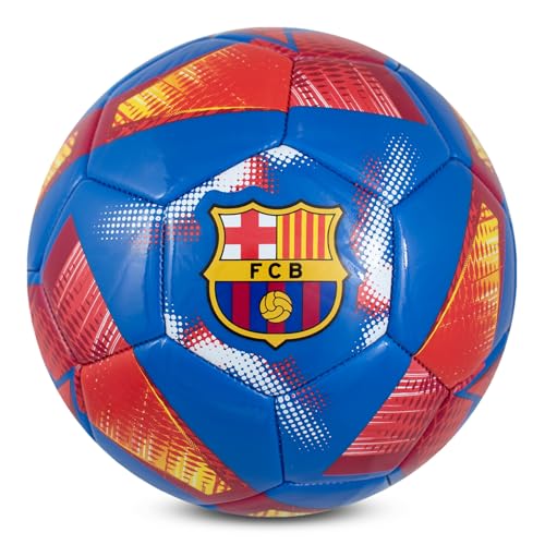 Hy-Pro Ballon de Football sous Licence Officielle FC Barcelone Taille 3 Motif Spirale Marchandise Barca Entraînement Collection pour Enfants et Adultes