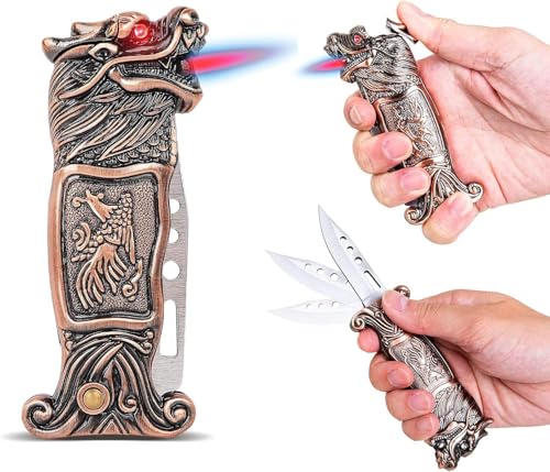 Encendedor de gas butano recargable con diseño elegante miniatura 1