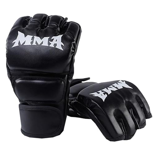 MAKOTOYA オープンフィンガー 格闘グローブ 左右セット 衝撃分散 ボクシング 手袋 総合格闘技 トレーリング マジックテープ式 OPENFIG