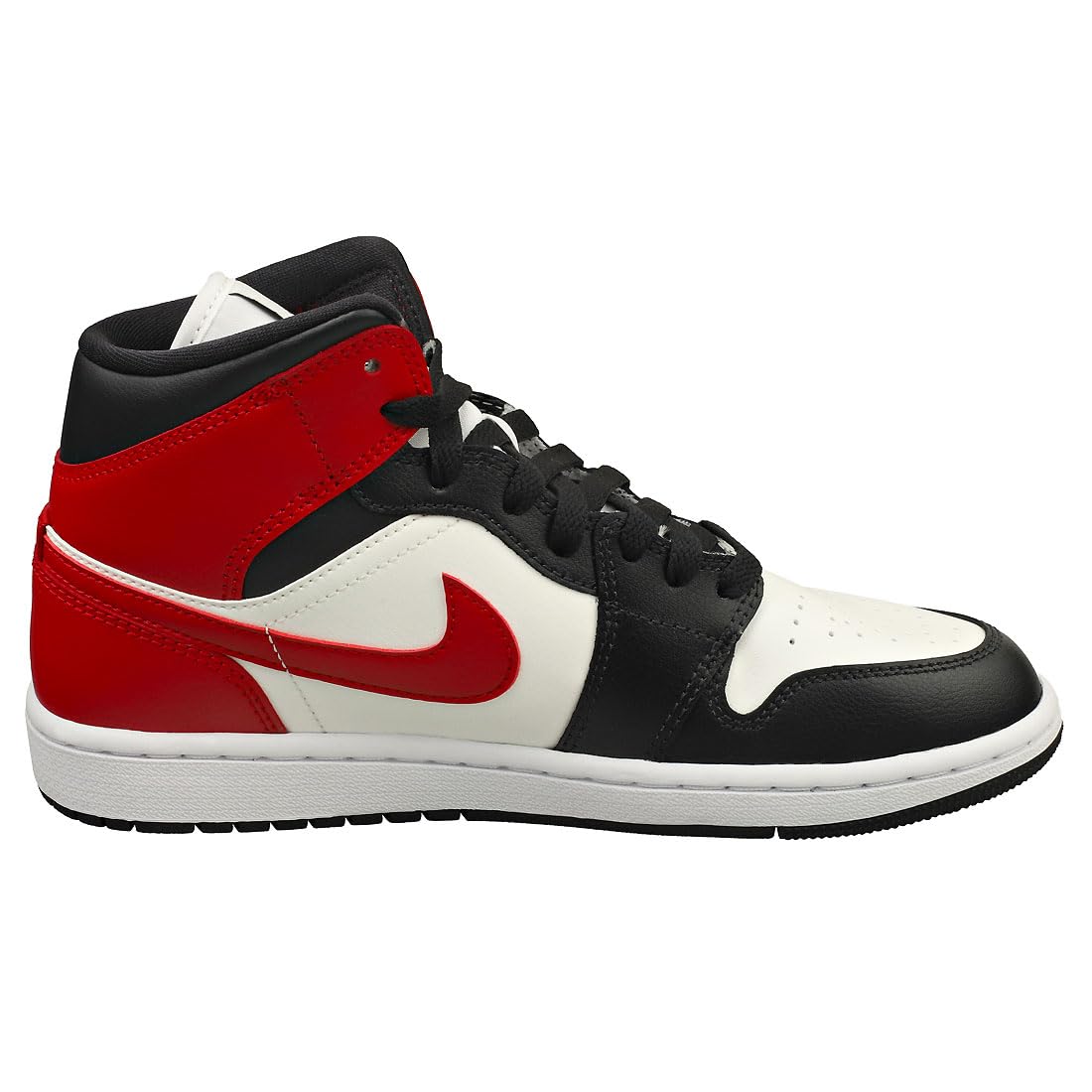 Jordan Air 1 Mid Sail/Gym Red-Off Noir-Blanc (BQ6472 160)