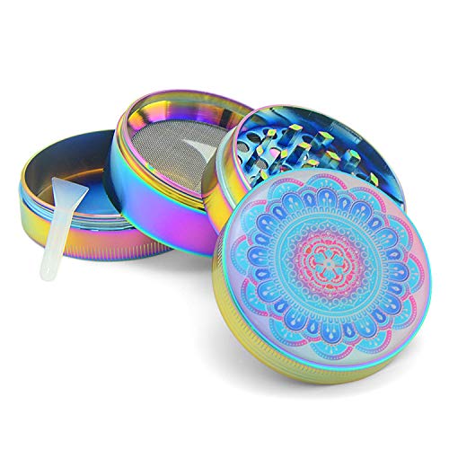 Pilot Diary Mandala Series Zinc Alloy 4 Piece Herb Grinder with Pollen Catcher