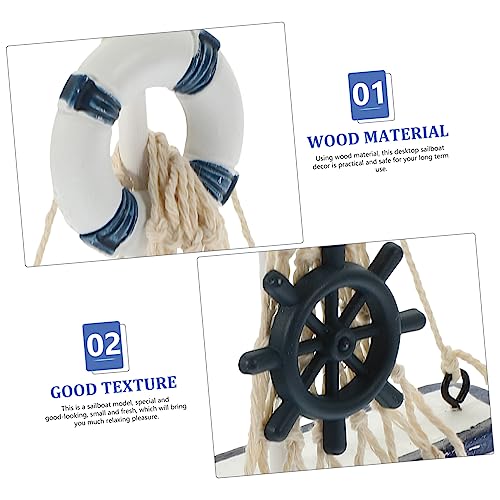 Garneck Vela Mediterrânea À Vela Náutico Esculturas Modernas Navio Mediterrâneo Ornamento De Mesa Mo