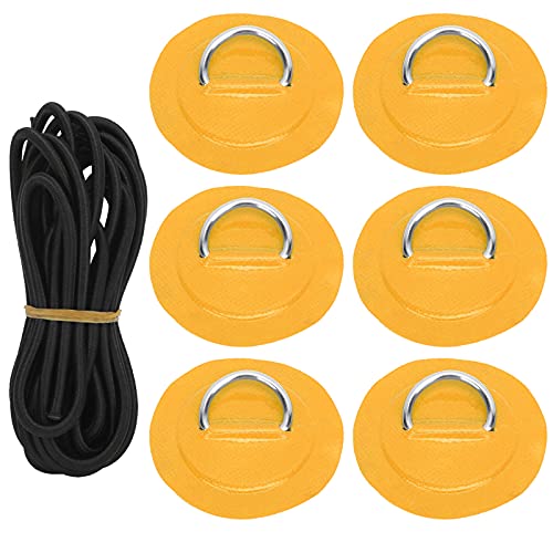 Ensemble de cordons élastiques en D en acier inoxydable jaune anti-chute
