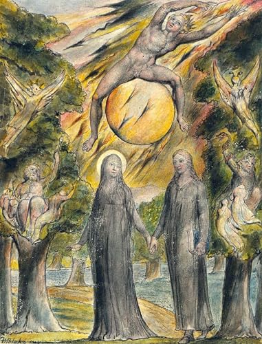 Impression sur toile le soleil dans sa colère William Blake affiche grand format