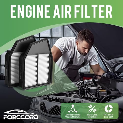 Image of 2-Pack Engine Air Filter Fits for Honda Accord 2008-2012, Crosstour 2012-2015, L4 2.4L Air Filter Replacement CA10467 Accessories