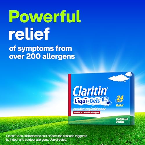 Image of Claritin Allergy Medicine for Adults, 24-Hour Non-Drowsy Loratadine 10mg, Antihistamine, 30 Liquid Gels + 1ct On-The-Go Relief