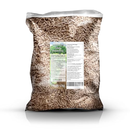 Premium Naturdünger Pellets 5 kg für Gemüse, Garten- und Balkonpflanzen, Pferdedung geruchsarm