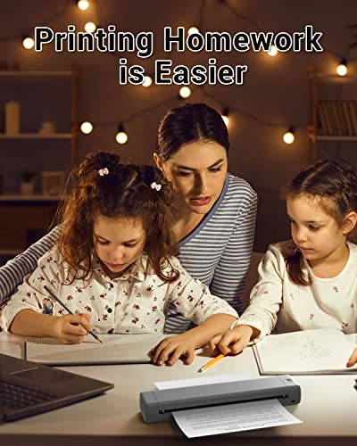Image of Phomemo Inkless Portable Printer for Travel - Wireless Thermal Printer Compatible with Phone & Laptop, Bluetooth Printers Supports 8.5 inch X 11 inch Letter Thermal Paper, Come with Carry Case