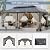 Kurapika 12' x 20' Hardtop Gazebo, Outdoor Metal Gazebo with Galvanized Steel Double Roof Canopy, Netting and Curtain, Aluminum Permanent Pavilion Gazebo for Patio, Backyard, Lawn, Sand