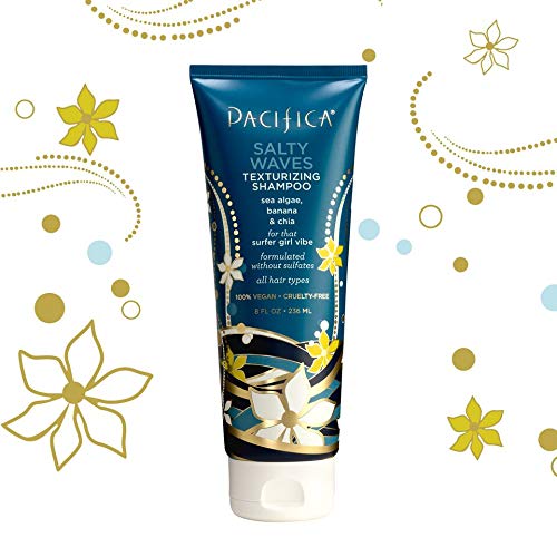 PACIFICA Pacifica Beauty Salty Waves Hydrating and Texturizing Shampoo That Revives Dry Damaged Hair (Vegan and Cruelty Free), Coconut, 8 Fl Oz