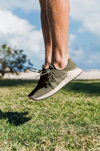 OLUKAI Holo Men's Athleisure Sneaker, Lightweight, Breathable Mesh Slide Shoe, Drop Heel, All-Day Comfort & Support, Hunter/Off White, 9 - image 2
