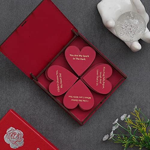 eCraftIndia Red Wooden 20 Reasons Why I Love You Printed on Little Hearts Valentine Gift Box| Valentine Gift for Girlfriend Boyfriend Husband Wife|Valentine Day Gifts|Valentine Decoration Items 2 51e3uQbzDtL