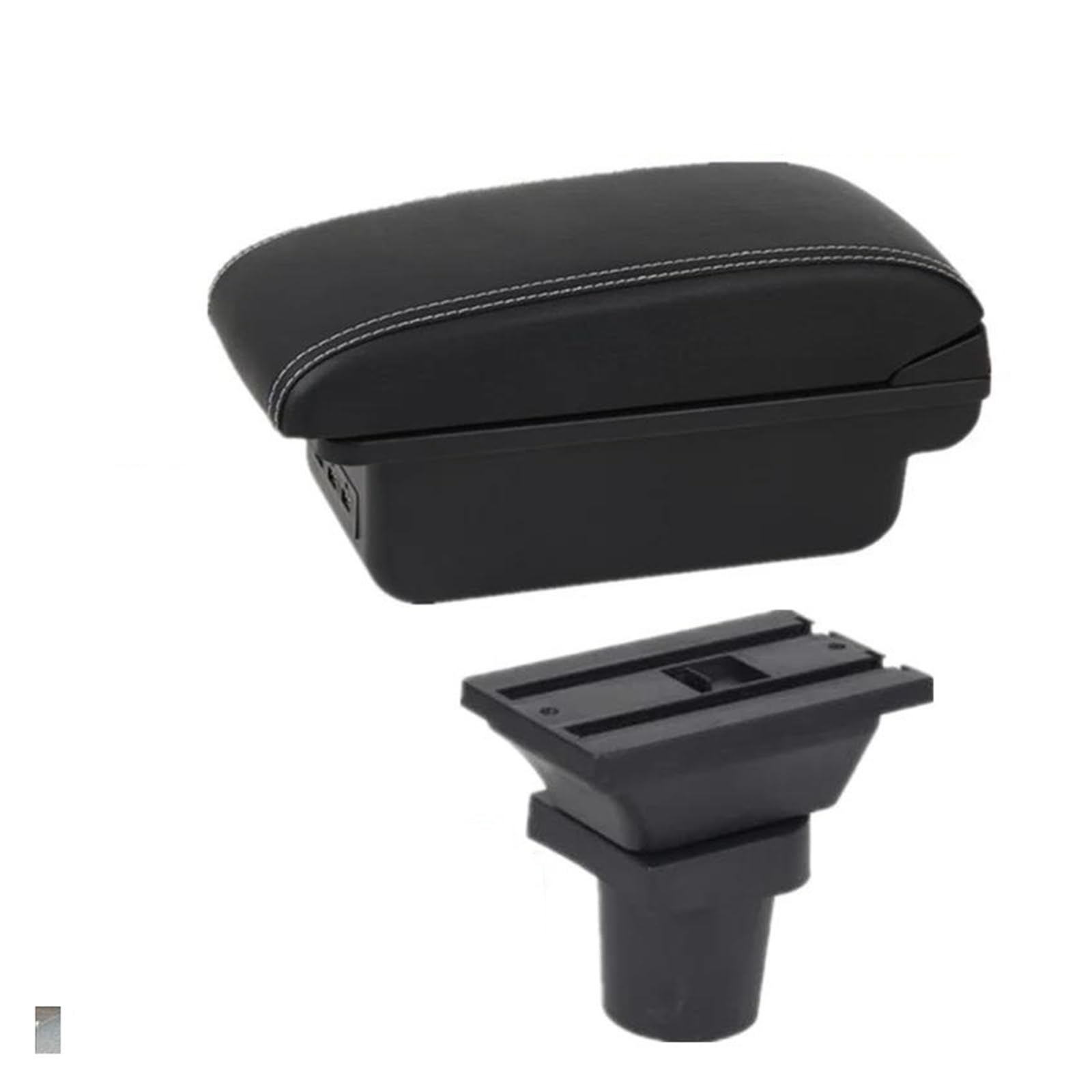 REOKIP For Toyota For Yaris For Vitz 5-door Hatchback 1998-2011 2005 2006 2007 2008 2009 2010 Car Armrest Box Central Storage Box Car Arm Rest Box(B1 white line 3USB)