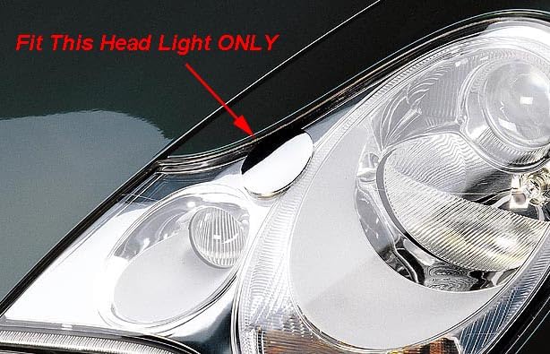 Chrome Head Light Washer Nozzle Cover Cap for Porsche 911 996 C2 C4 Turbo Facelift