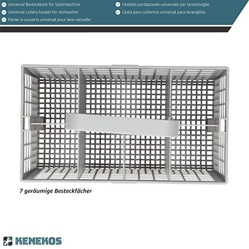 Kenekos - Besteckkorb universal passend für viele Spülmaschinen & Geschirrspüler - 24,0 cm x 14,0 cm, auch geeignet für BSH 093046/00093046, Besteckkasten – Bild 6