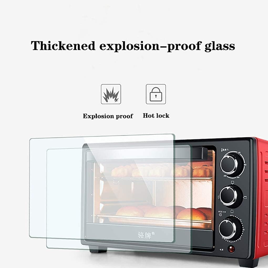 23L Oven,Electric Oven 1300 W Adjustable Temperature 70-250 ℃ and 60 Minutes Timer with 3 Heating Functions Convection Countertop Toaster Oven () (Red) Aesthetic and l ()