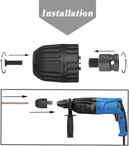 Miniatura 7 de Mesee Herramienta de conversión de portabrocas sin llave de 0.031-0.394 in Montaje 38-24UNF Herramienta de conversión de portabrocas de conexión