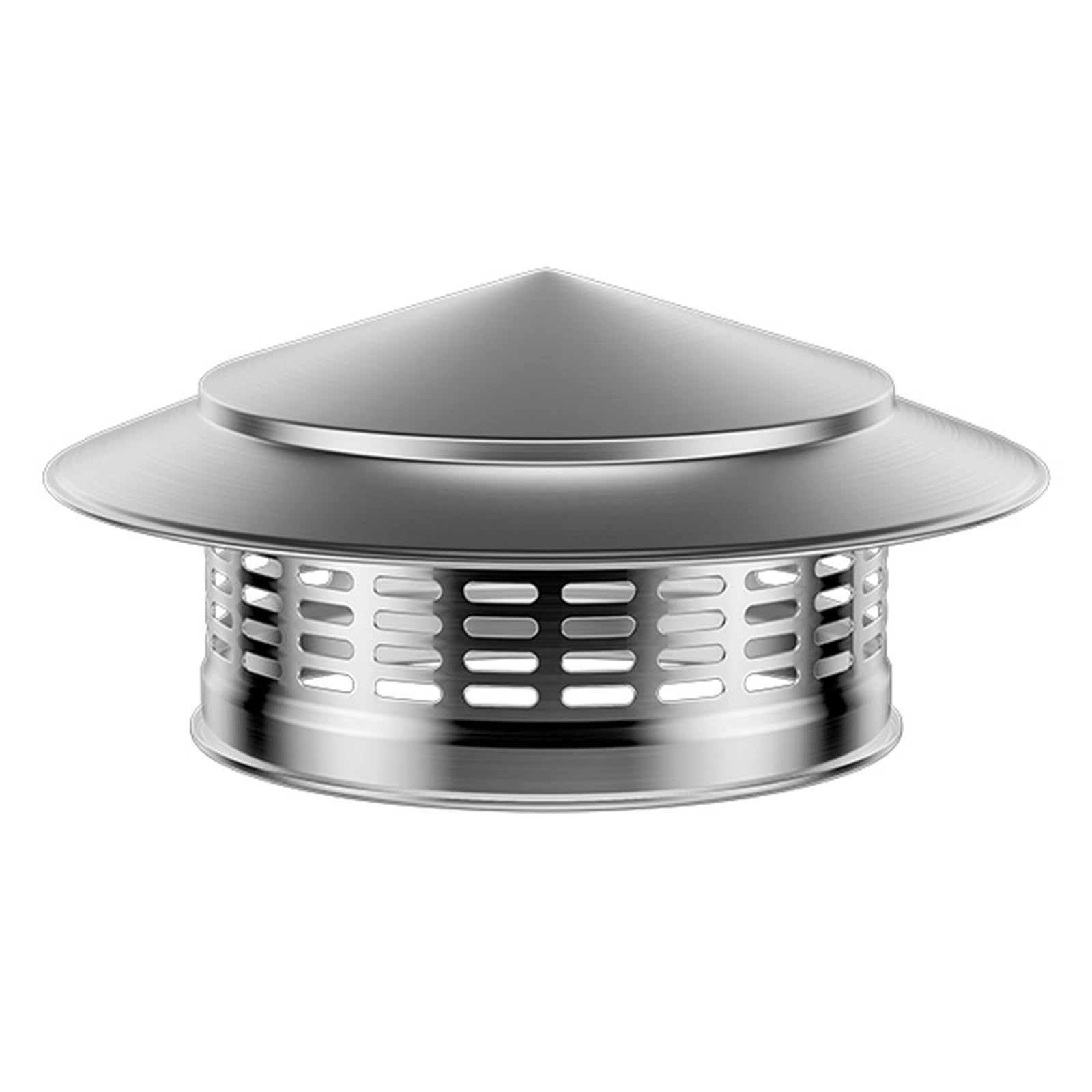WEKONUMEX Chimney Spinner Cowl, Stainless Steel Round Chimney Cap Cowl For Flue Pipe Roof Rain Snow Vent Cover 75-300mm(200mm/7.87in)