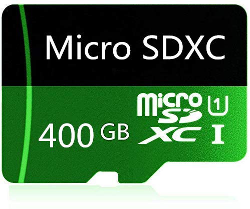 Tarjeta Micro SD de 400 GB, clase 10 SDXC de alta velocidad con adaptador SD gratuito, diseñada para teléfonos inteligentes Android, tabletas y otros dispositivos compatibles (400 GB)