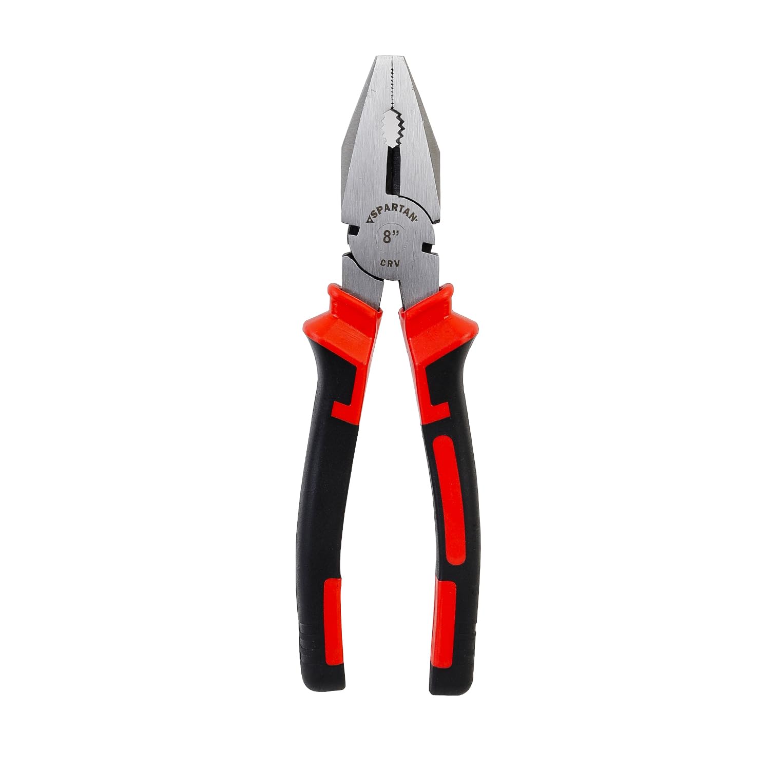 Spartan Combination Plier 8-inch for Home & Professional work Use as Electrical Work, Bending, Holding, Cutting & Pulling, etc | Heavy Duty Cutting Pliers (Red & Black)-image-2
