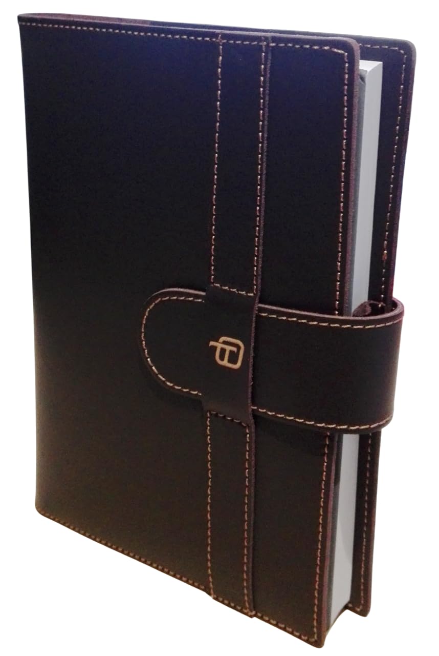 Intempo 2025-12 Monate Tageskalender Belt aus braunem Leder 15 x 21 cm für den täglichen Gebrauch, Büro, Reisen - Innen austauschbar