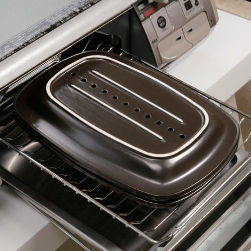 Ceramic Grill Roaster 7.3 x 10.2 x 2.1 inches (18.5 x 26 x 5.4 cm) F-200P