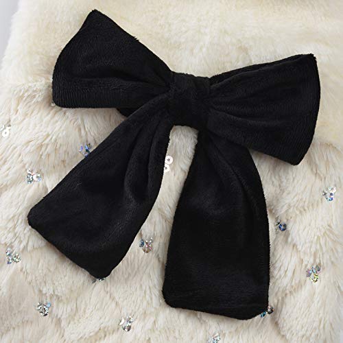 Roupas para cães de estimação de inverno de lantejoulas da moda elegante branco filhote de cachorro