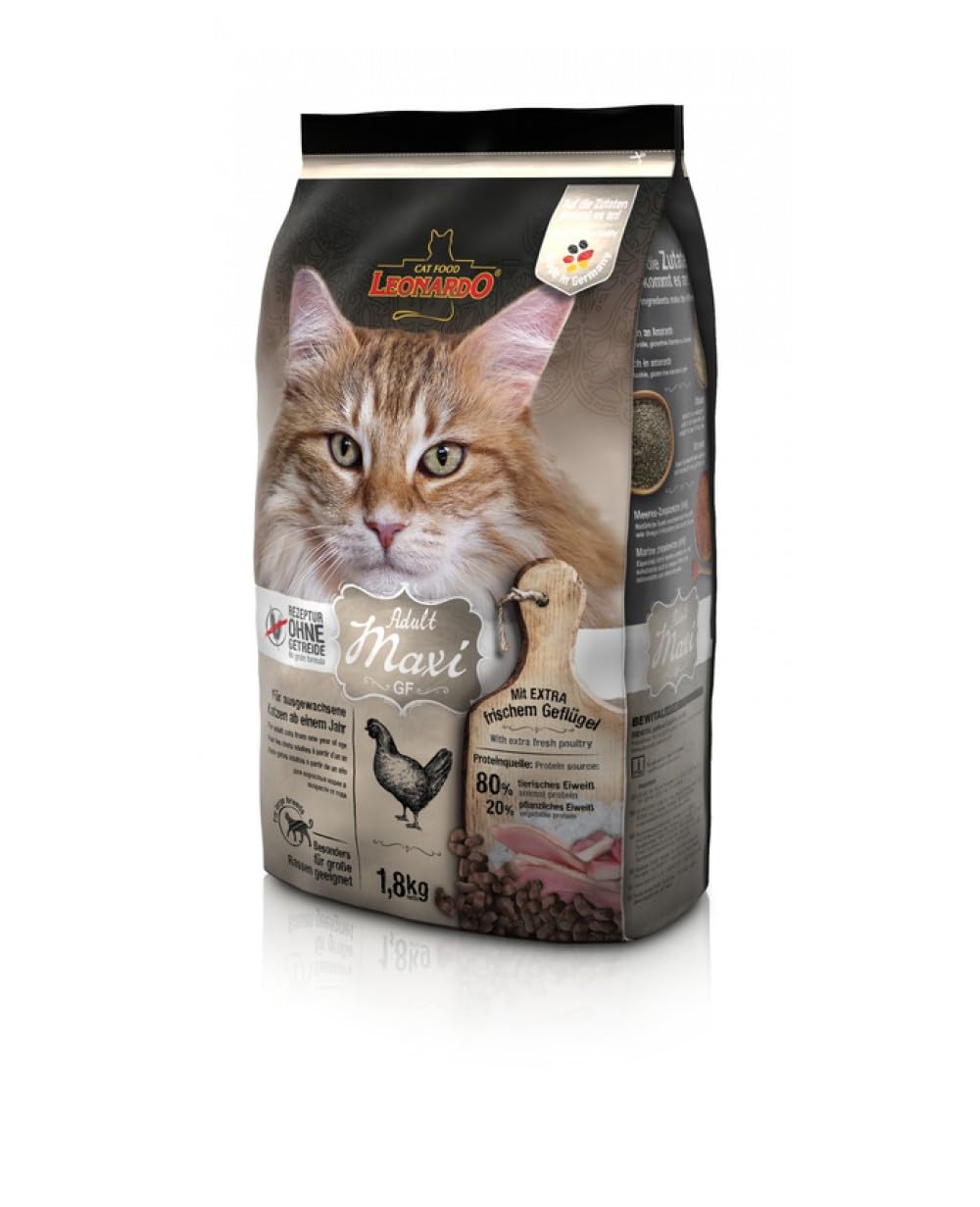 Leonardo Cibo secco per gatti | Vari sapori | 2 kg | (Maxi 1,8 kg)