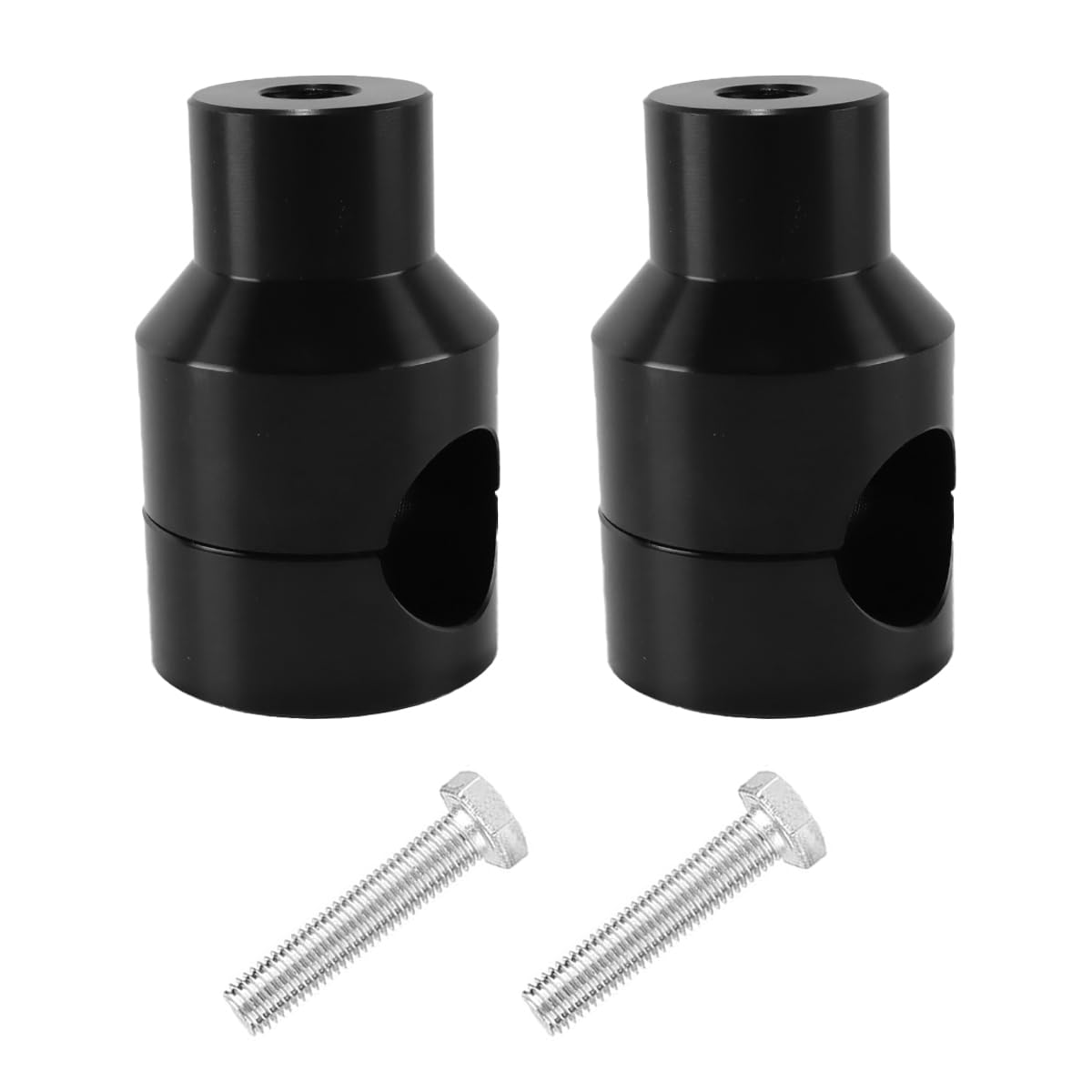 1 paire de rehausseurs de guidon de moto 25 mm, colliers de serrage en alliage d'aluminium, extension de guidon surélevée, noir