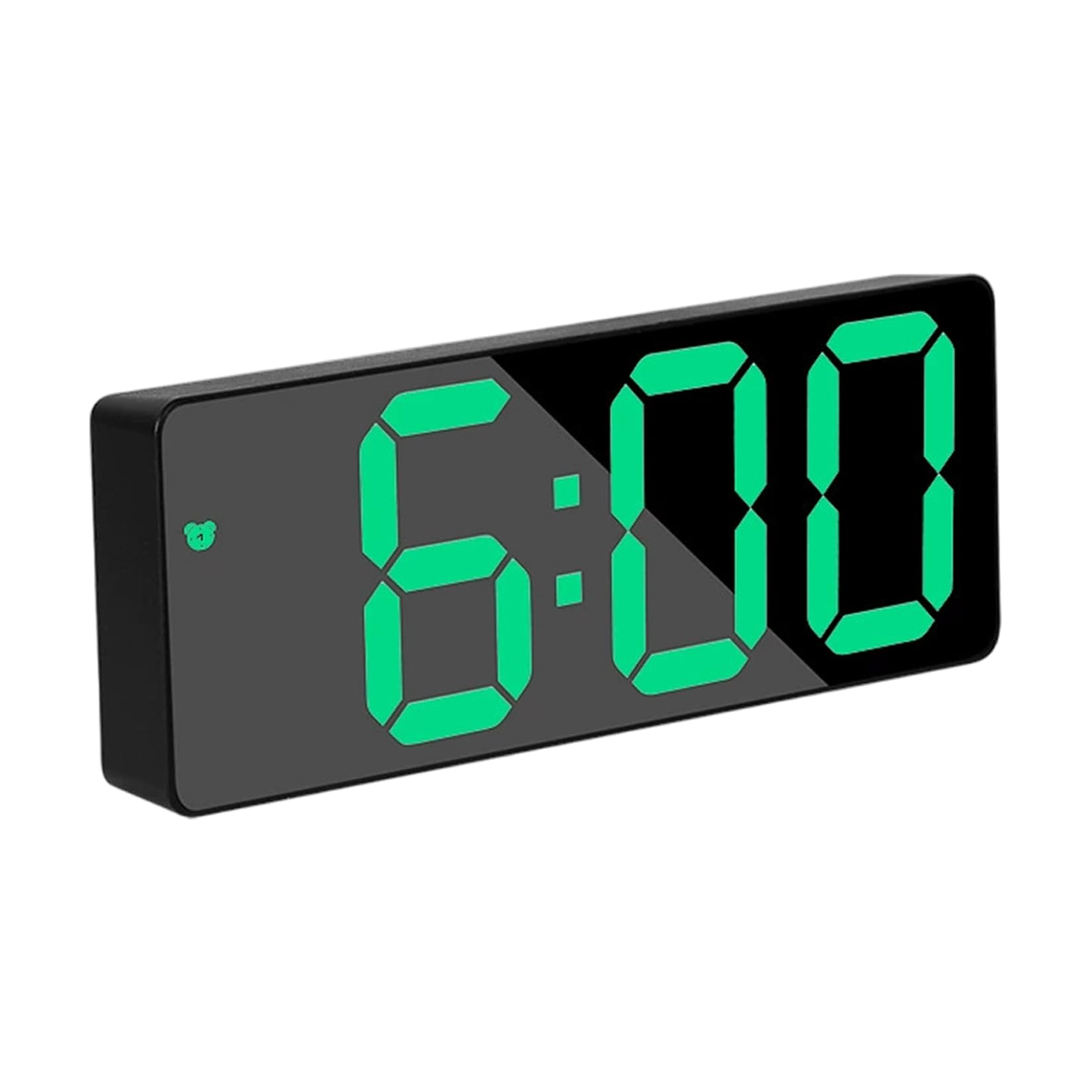 Reloj de escritorio digital con espejo led y gran número para ver la hora fácilmente