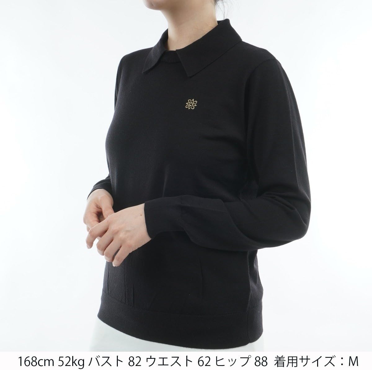 セント・アンドリュース St ANDREWS 中間着(セーター、トレーナー) 天竺襟付き 2WAY プルオーバーセーター レディス