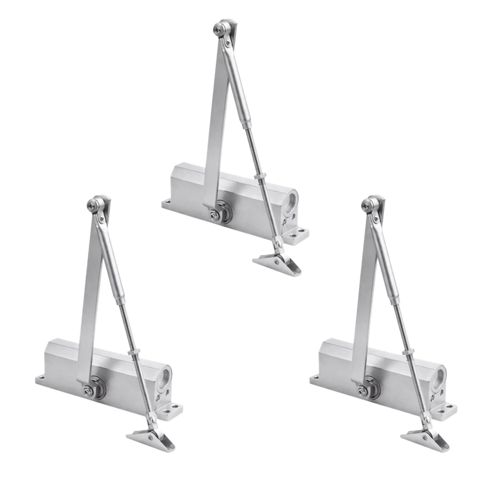 Hunta Silver Handlezone® Size 3 Door Closer – 3 Pack | Bs En 1154 Certified | Certifire Approved | Ukca & Ce Marked | Fire Rated Hydraulic | Adjustable Door Closer | Up To 60Kg / 950Mm | Ref 603