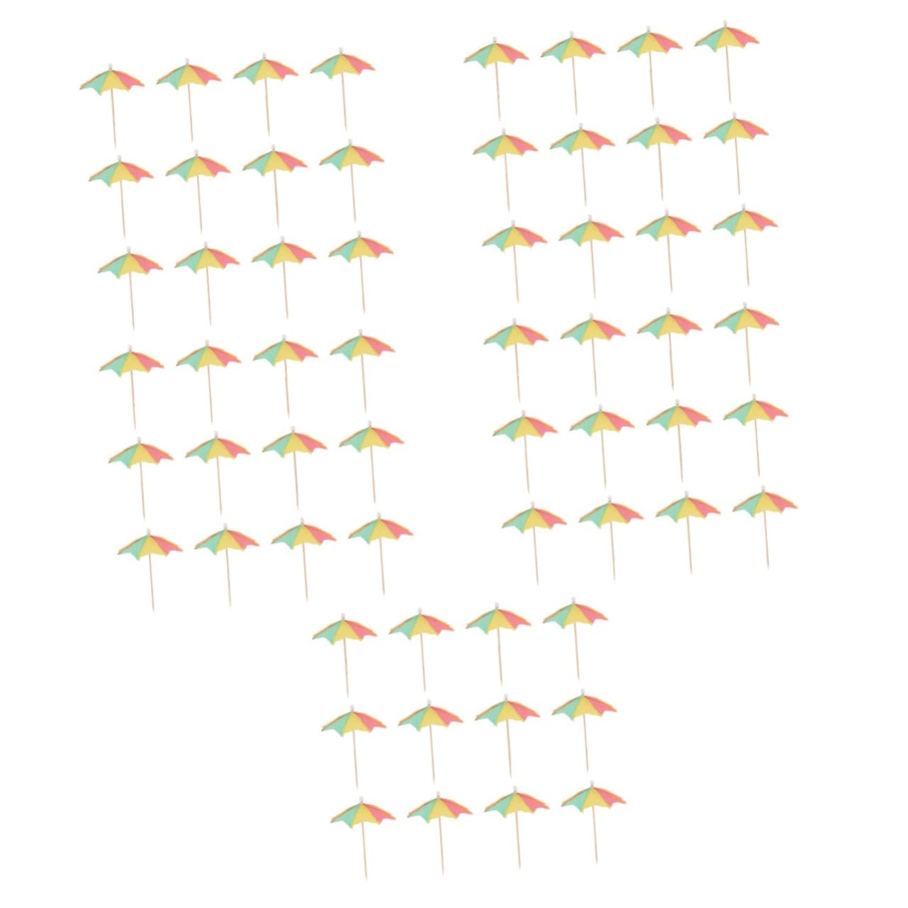 Cabilock 5 Ensembles Décorations Parasol pour Cocktails Cupcakes Accessoires Hawaïens pour Événements pour Gâteaux Fruits Boissons 100 Pièces * 5