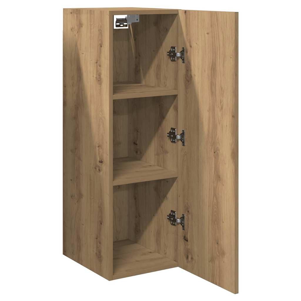 vidaXL Mobile TV Rovere Artigianale 30,5x30x90 cm in Legno Multistrato, mobiletto, mobiletto HiFi, Mobile per dispositivi multimediali, Supporto TV