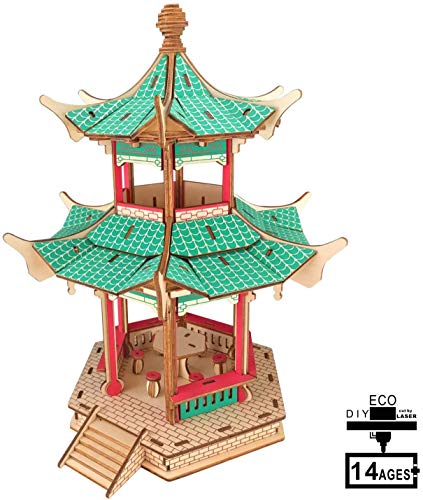 LXDDP 3D Puzzles DIY Models Wooden Construction Kits Learning Toys Woodcraft Building Set