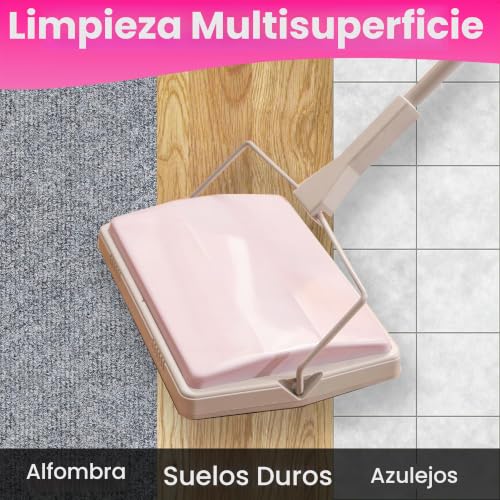 Miniatura 3 de York Staubsauger Beutellos Escoba Para Alfombras, Gris-Rosa