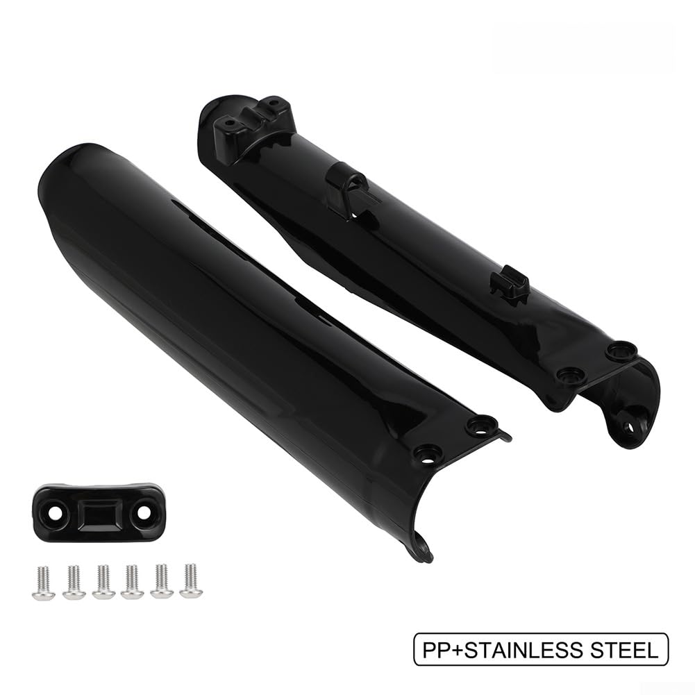 Cubierta de horquilla delantera de plástico PP para moto de cross eléctrica Surron Ultra Bee con espacio entre agujeros de 29 mm, incluye junta y tornillos, color negro
