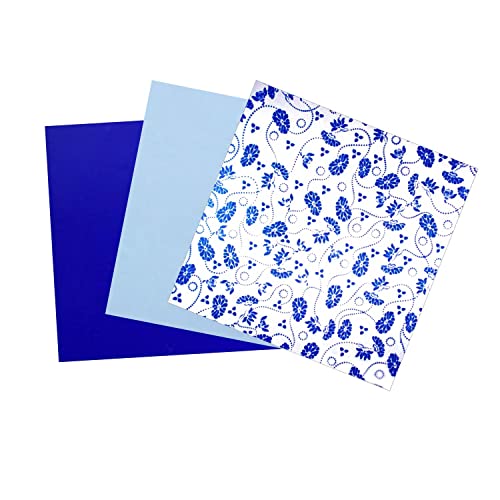 Terrific Trio Painted Dark Blue Opalescent Glass Pack
