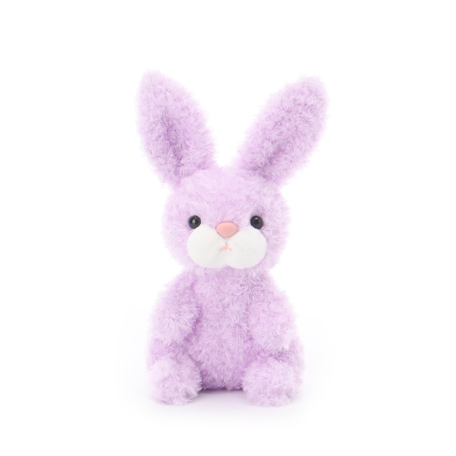 Apricot Lamb Purple Curly Bunny Rabbit Plushies Stuffed Animals for Baby Girl and Boy, Soft Cute Plush Toys for Kids, 6.3 Inches