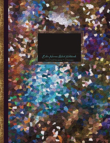 Extra Narrow Ruled Notebook: 5mm (1/5 inch) lines spacing/125 lined pages